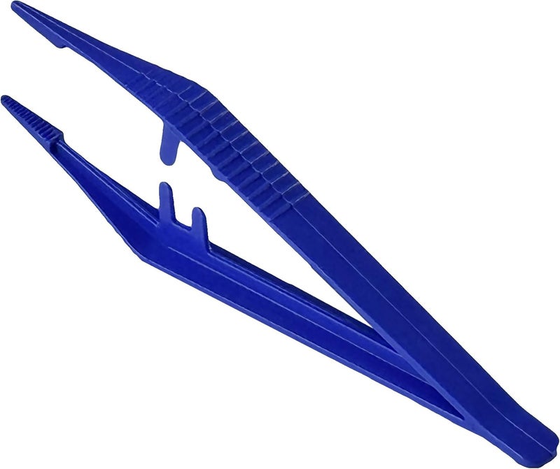 LUERFLEX Disposable Sterile Forceps Tweezers 5inch 125mm Length Individually Wrapped Transparent White Pack of 12 - Image 3